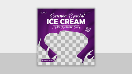 Summer special advertisement social media post design template