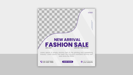 New arrival fashion sale social media or instagram poster design