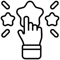 Obraz premium rating outline icon