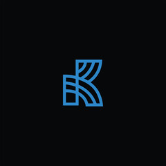 k letter logo design icon business template