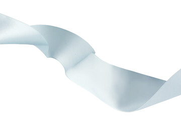 satin  ribbon, twisted on a table, isolated on a transparent background