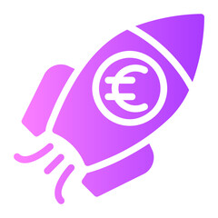 rocket launch gradient icon