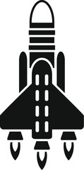 Spaceship launch icon simple vector. Space fire. Crash craft