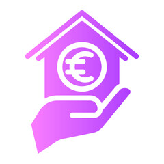 real estate gradient icon