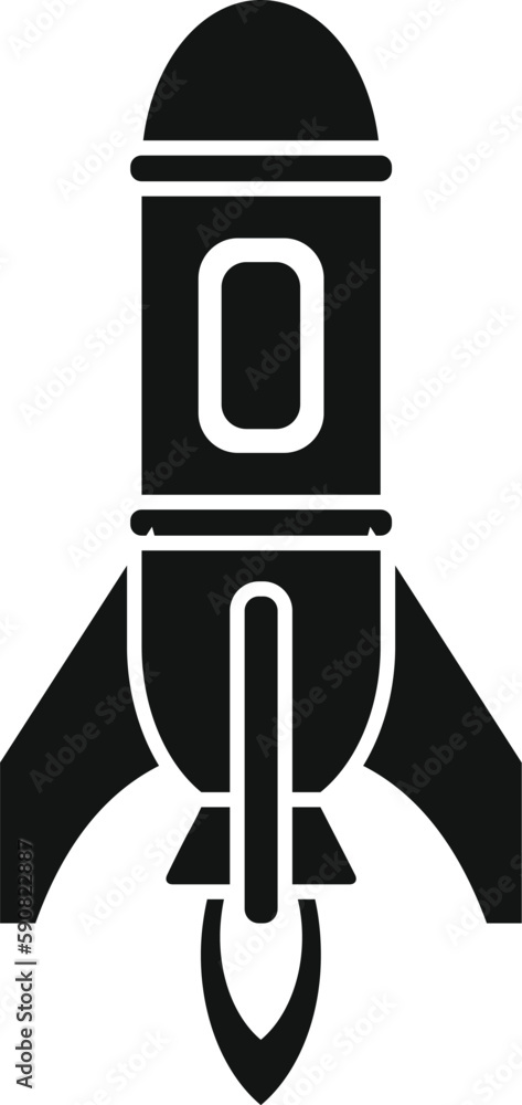 Aufkleber start spaceship icon simple vector. space launch. ship project
