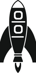 Spacecraft icon simple vector. Rocket launch. Start ship