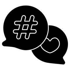 Obraz premium hashtag solid icon