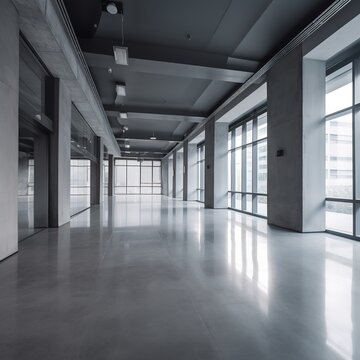 office building and empty space. generative ai