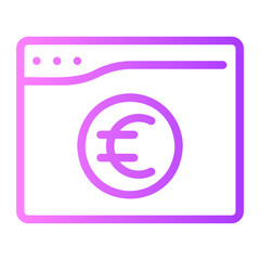 euro gradient icon