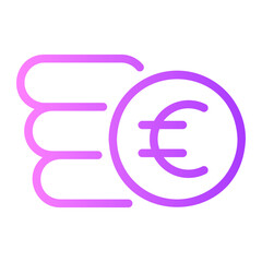 euro gradient icon