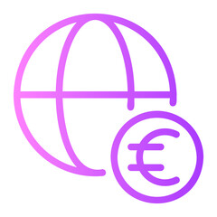 euro gradient icon
