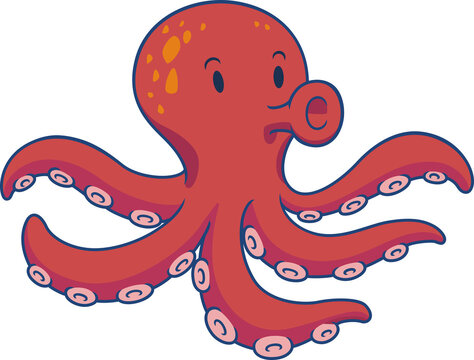 Cute cartoon octopus.