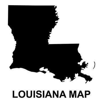 Louisiana map shape, united states of america. Flat concept icon symbol vector illustration