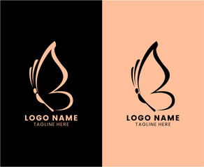butterfly logo vector