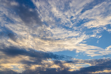 Beautiful sky with cloud before sunset