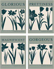 Matisse Abstract Art Set, Aesthetic Modern Art, Boho Decor, Minimalist Art, Illustattion, Vector, Poster, Postcard. Collection for decoration. Vector all isolated