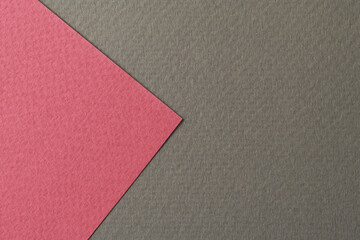 Rough kraft paper background, paper texture gray red colors. Mockup with copy space for text