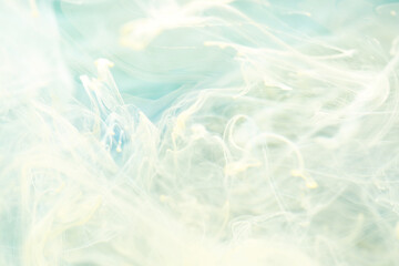 Light contrast liquid art background. Paint ink explosion, abstract clouds of smoke mock-up, watercolor underwater