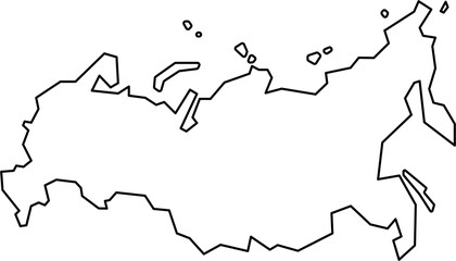 doodle freehand drawing of russia map.