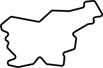 doodle freehand drawing of slovenia map.