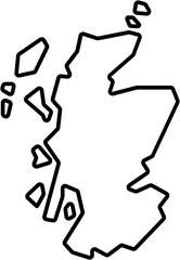 Fototapeta na wymiar doodle freehand drawing of scothland map.
