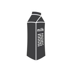 Milk product package flat sign design. Milk package vector icon. Milk symbol pictogram. UX UI icon  