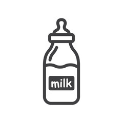 Milk bottle vector icon. Natural milk flat sign design. Milk symbol pictogram. UX UI icon  