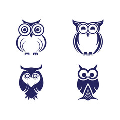 Naklejka premium Owl logo icon design animal and simple business