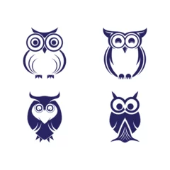 Fotobehang Owl logo icon design animal and simple business © Jeffricandra30