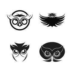 Owl logo icon design animal and simple business