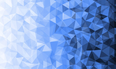 Blue white polygonal mosaic background, vector illustration