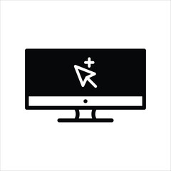 Monitor vector icon. Screen flat sign design. TV pictogram symbol. Television vector icon. UX UI icon