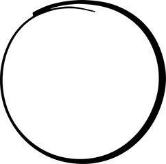 Hand Drawn Circle Line Vector