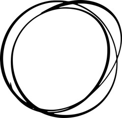 Hand Drawn Circle Line Vector