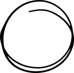 Hand Drawn Circle Line Vector