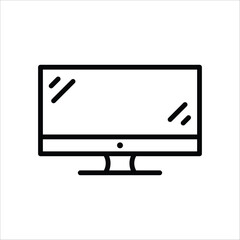 Monitor vector icon. Screen flat sign design. TV pictogram symbol. Television vector icon. UX UI icon