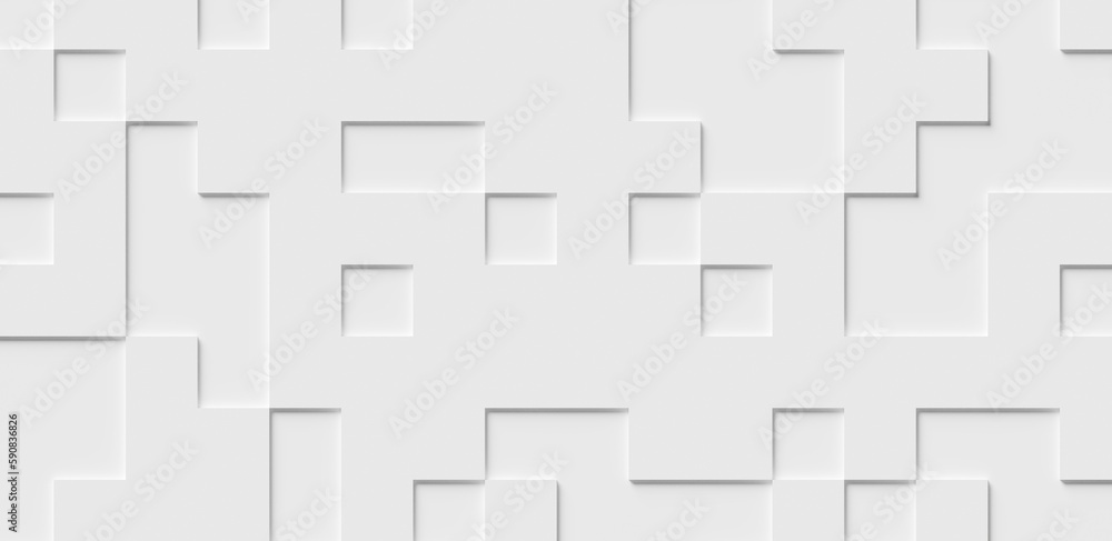Poster inset two level white horizontal rectangle cube boxes block background wallpaper banner template