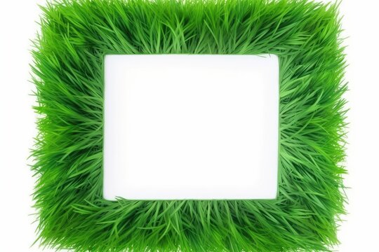 Golf Grass Picture Frame With Copyspace Generative AI