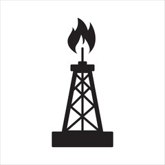 Pump jack icon. Oil rocking chair vector icon. Oil pump flat sign design. Petroleum rocking chair symbol pictogram. UX UI icon