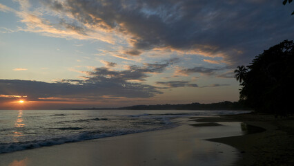 sunrise at puerto viejo beach