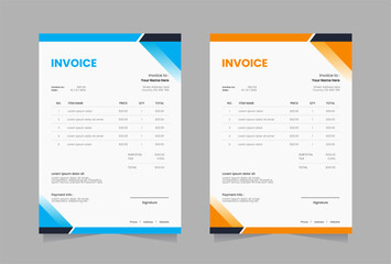 Modern invoice vector template