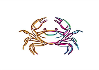 crab animal hand drawn.
icon Vector illustration for clothes, posters, logos, etc.