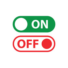 On off vector icon. Switch button sign. On/Off switch symbol pictogram UX UI icon