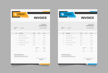 Obraz premium Modern invoice vector template