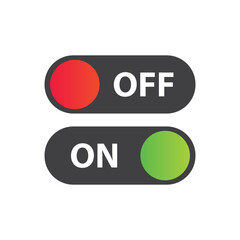 On off vector icon. Switch button sign. On/Off switch symbol pictogram UX UI icon