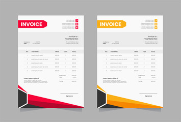 Obraz premium Modern invoice vector template