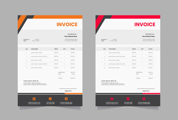 Modern invoice vector template