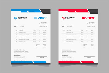 Modern invoice vector template