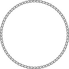 Circle Rope Frame vector, Circle frame for logo
