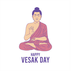 flat background for vesak festival celebration